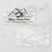 Reinigungsservice | Maid | Mop und Zuhause Visitenkarte (Vorne/Hinten)