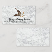 Reinigungsservice | Maid | Mopp und Blasen Visitenkarte (Vorne/Hinten)