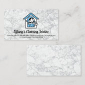 Reinigungsservice | Maid | Reinigung Frau Visitenkarte (Vorne/Hinten)