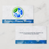 Reinigungsservice | Maid Service Icon Bubbles Visitenkarte (Vorne/Hinten)