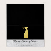 Reinigungsservice | Maid Spray Business Card Visitenkarten (Außenseite Aufgefaltet)