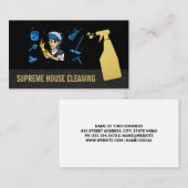 Reinigungsservice | Maid Spray Flasche Visitenkarte (Vorne/Hinten)