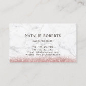 Reinigungsservice Marmor & Rose Gold Glitzer Haush Visitenkarte (Rückseite)