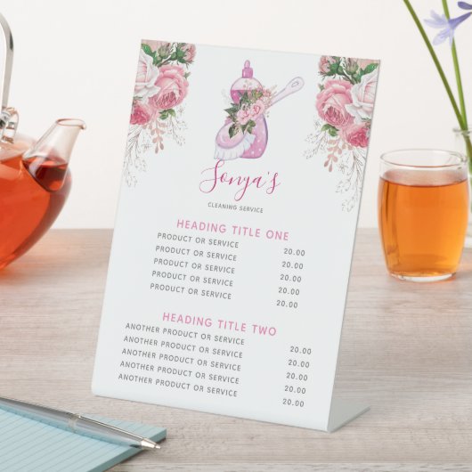 Reinigungsservice Moderne Business-Geschirrspalett Sockelschild (In Situ)