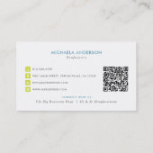 Reinigungsservice Moderne Logos und QR-Code Visitenkarte (Rückseite)