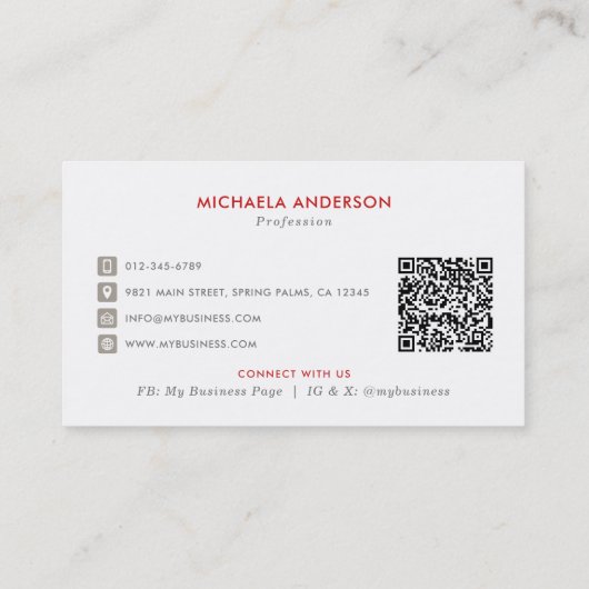 Reinigungsservice Moderne Logos und QR-Code Visitenkarte (Rückseite)