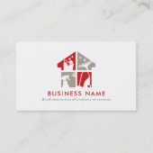 Reinigungsservice Moderne Logos und QR-Code Visitenkarte (Vorderseite)