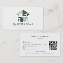 Reinigungsservice Moderne Logos und QR-Code