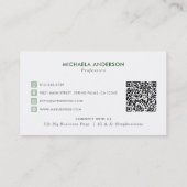 Reinigungsservice Moderne Logos und QR-Code Visitenkarte (Rückseite)