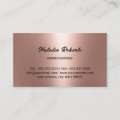 Reinigungsservice Moderne Rose Gold Housekeeping Visitenkarte (Rückseite)