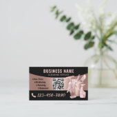 Reinigungsservice Moderne Rose Gold Housekeeping Visitenkarte (Stehend Vorderseite)