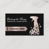 Reinigungsservice Moderne Rose Gold Spray Cleaner Visitenkarte (Vorderseite)