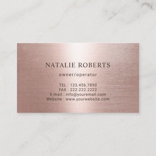 Reinigungsservice Moderne Rose Goldmedaille Visitenkarte (Rückseite)