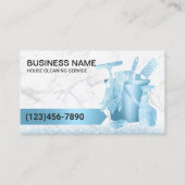 Reinigungsservice Moderner Blue Glitzer Marmor Visitenkarte (Vorderseite)