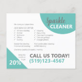 Reinigungsservice Moderner einfacher Broschüre Fly (Hinten)