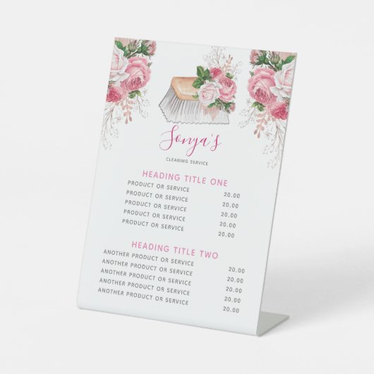 Reinigungsservice Modernes Reinigungsbüro Sockelschild (Vorderseite)