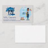 Reinigungsservice | Mop-Broom-House-Logo Visitenkarte (Vorne/Hinten)