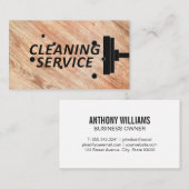 Reinigungsservice | Mop-Holzfußboden Visitenkarte (Vorne/Hinten)