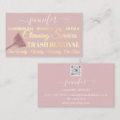 Reinigungsservice Müllentfernung Entfernen des Mag Visitenkarte (Vorne/Hinten)