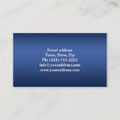 Reinigungsservice nach Bauarbeiten dunkelblau Visitenkarte (Rückseite)