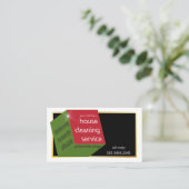 Reinigungsservice Neue technische Phantastisch Geo Visitenkarte (Stehend Vorderseite)