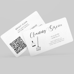 Reinigungsservice QR Code Business Card Visitenkarte