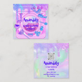 Reinigungsservice QRCode Waschmaschine Quadratische Visitenkarte (Vorne/Hinten)