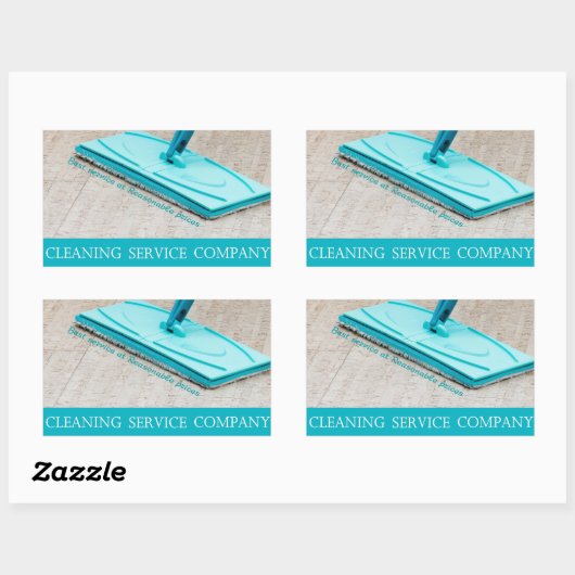 Reinigungsservice Rechteckiger Aufkleber (Blatt)