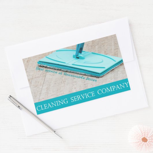 Reinigungsservice Rechteckiger Aufkleber (Umschlag)