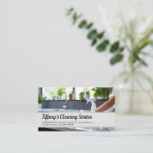 Reinigungsservice | Reinigungsäquator für Haushalt Visitenkarte (Stehend Vorderseite)