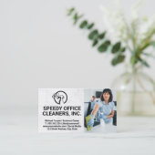 Reinigungsservice | Reinigungsbüro Maid Visitenkarte (Stehend Vorderseite)