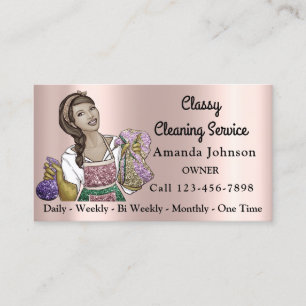 Reinigungsservice Reinigungsdienst Rose Visitenkarte