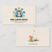 Reinigungsservice | Reinigungskraft Visitenkarte (Vorne/Hinten)