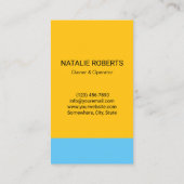 Reinigungsservice Retro Blue & Gold Haushaltshilfe Visitenkarte (Rückseite)