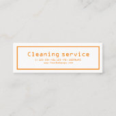 Reinigungsservice-Retro Mini Visitenkarte (Vorderseite)
