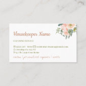 Reinigungsservice Rosa Visitenkarte (Rückseite)