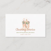 Reinigungsservice Rosa Visitenkarte (Vorderseite)