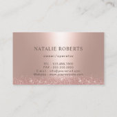 Reinigungsservice Rose Gold Glitzer Visitenkarte (Rückseite)