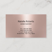 Reinigungsservice Rose Gold Housekeping Visitenkarte (Rückseite)