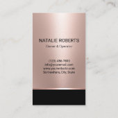 Reinigungsservice Rose Gold Housekeping Visitenkarte (Rückseite)