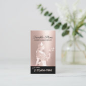 Reinigungsservice Rose Gold Housekeping Visitenkarte (Stehend Vorderseite)