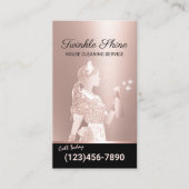 Reinigungsservice Rose Gold Housekeping Visitenkarte (Vorderseite)