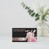 Reinigungsservice Rose Gold Moderne, florale Visitenkarte (Stehend Vorderseite)