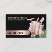 Reinigungsservice Rose Gold Moderne Vegetation Visitenkarte (Vorderseite)