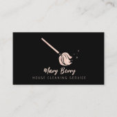 Reinigungsservice Rose Gold Mop Logo Visitenkarte (Vorderseite)
