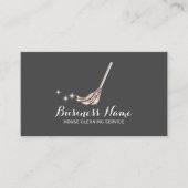 Reinigungsservice Rose Gold Mop Logo Visitenkarte (Vorderseite)