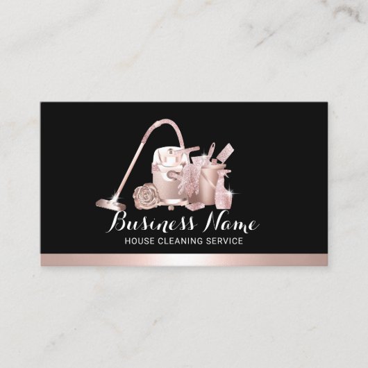 Reinigungsservice Rose Goldmedaille Haushaltshilfe Visitenkarte (Vorderseite)