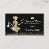 Reinigungsservice Royal Gold Glitzern Visitenkarte (Vorderseite)