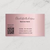 Reinigungsservice Schwarz Glitzer Staublogo QR Visitenkarte (Rückseite)