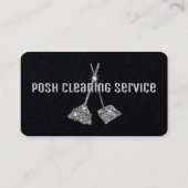 Reinigungsservice Schwarz + Vorlage für metallisch Visitenkarte (Rückseite)